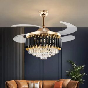 Black Mamba Chandelier Fan With Remote Control